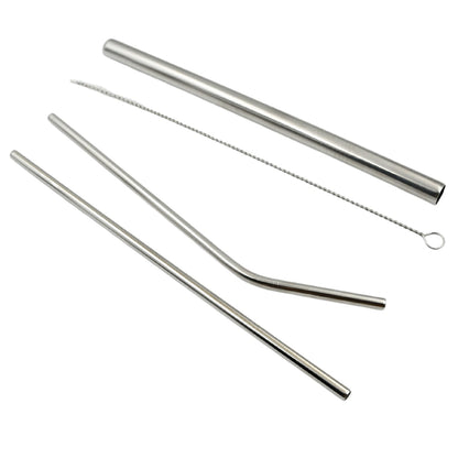 Reusable Stainless Steel Straws with Case for Drinking (4 Pc, Eco-Friendly) signaturekarts