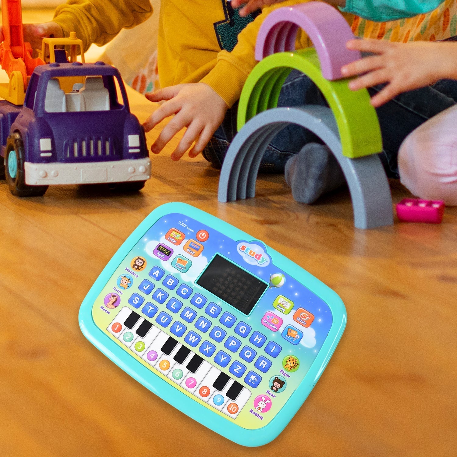 Learning Educational Computer Kids Piano Laptop with LED Screen & Music Signature kart