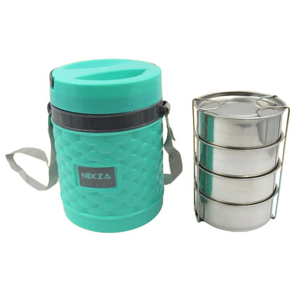 Double Wall Insulated Tiffin with Handle (1 Pc): Stackable, Hot Food Container signaturekarts