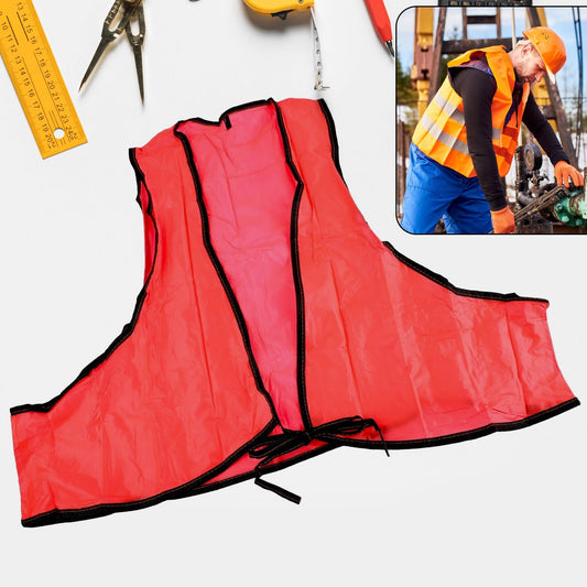 Economy PVC Safety Vest – Soft Vinyl, Tie Closure, High Visibility signaturekarts
