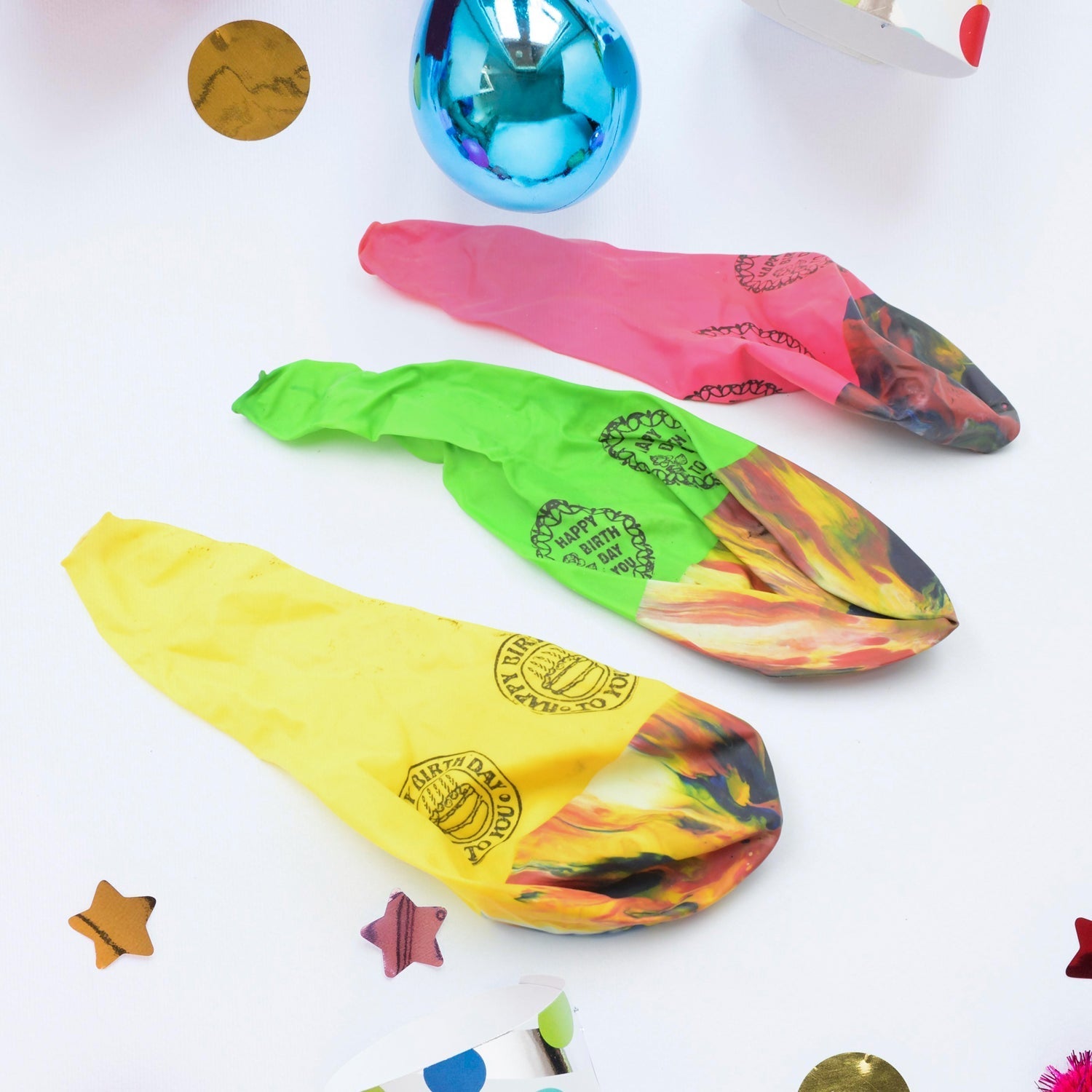 Big Size Balloons Kinds of Rainbow Party Latex Balloons (3 Pcs Set signaturekarts