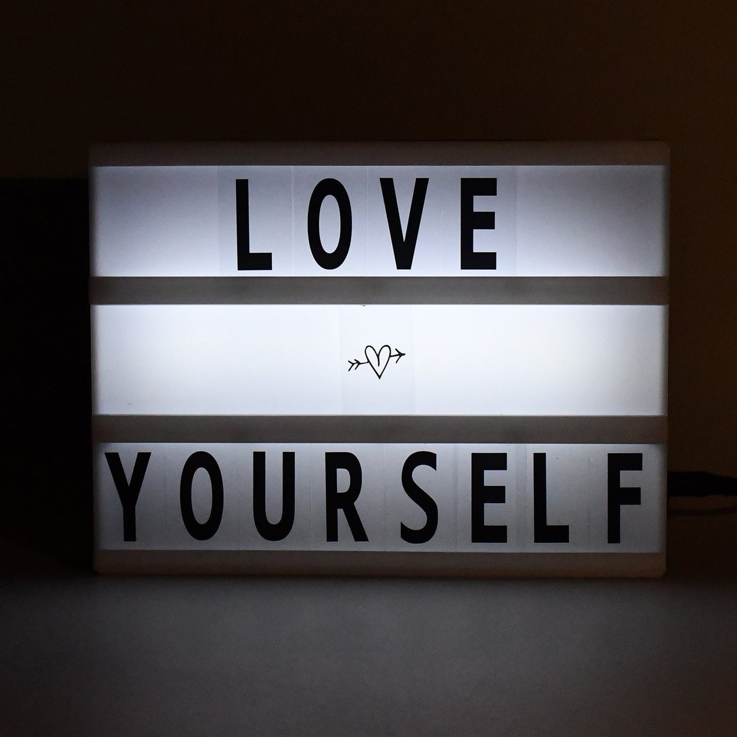 Black Mini A6 Magnetic Cinematic Light Box with 82 Characters and 10 Emojis (1 Set) Signaturekarts