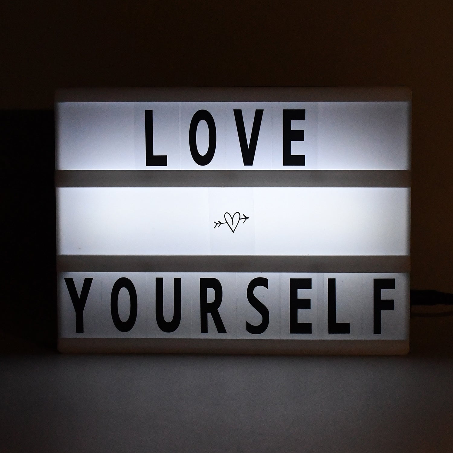 Black Mini A6 Magnetic Cinematic Light Box with 82 Characters and 10 Emojis (1 Set) Signaturekarts