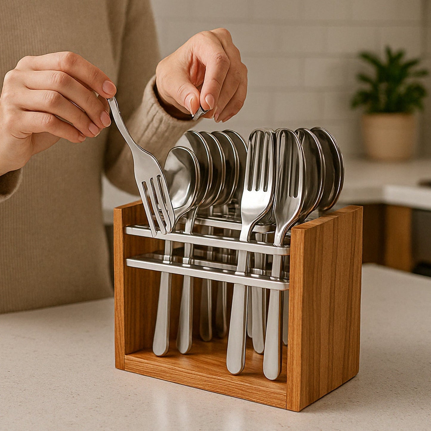 Apex Premium Stainless Steel Cutlery Set (24 Pc) Signature kart