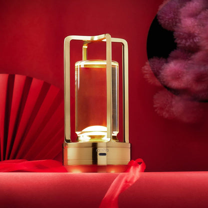 Crystal Lantern Table Lamp Rechargeable Cordless LED Light with 3 Colors 1 Pc signaturekarts
