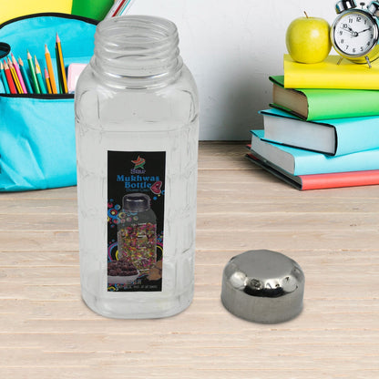 Plastic Transparent Mukhwas Bottle With Steel Cap Kitchen Storage Bottle (1 Pc) signaturekarts