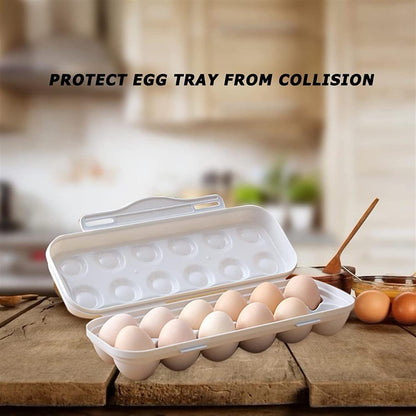 18 Grid Egg Holder Storage, Shock-Proof Egg Container with Buckle signaturekarts