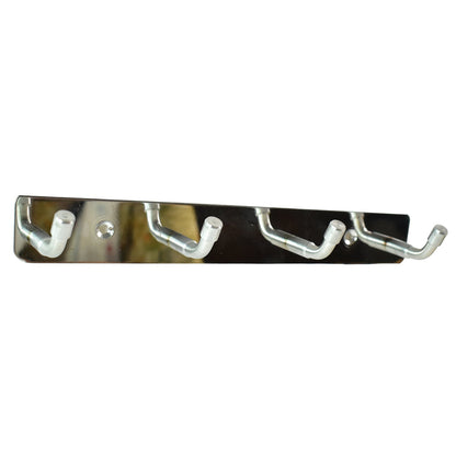 Stainless Steel Wall Mounted Coat 4 Hook Rack (20x3 / 1 Pc) Signature kart