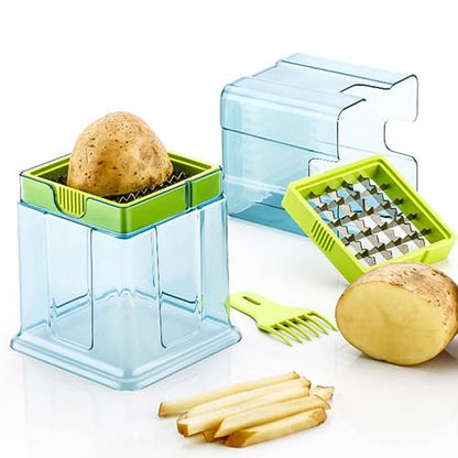 2-in-1 Potato Chipper & Slicer – French Fries Maker with Two-Blade Cutter (1 Pc) signaturekarts