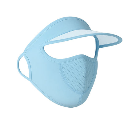 Women’s Full Face UV Protection Cap with Built-in Mask & Wide Brim Visor (1 Pc) Signature Kart
