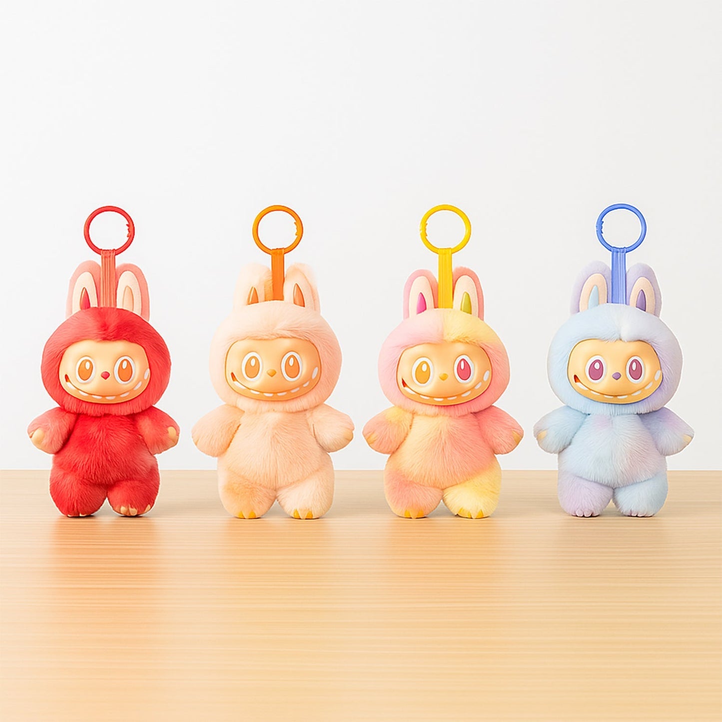 Plush Toy Cartoon Keychain with Hook Assorted Colorful Animal Design  1 Pc signaturekarts