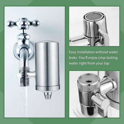 304 Stainless Steel Faucet Mount Water Filter, Water Purifier (1 Set) Signaturekarts