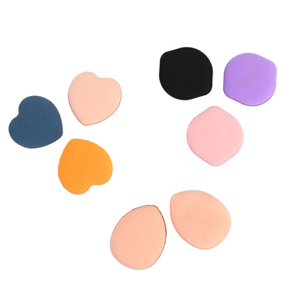 Mini Finger Makeup Powder Puff (Multicolour, 8 Pcs Set) signaturekarts
