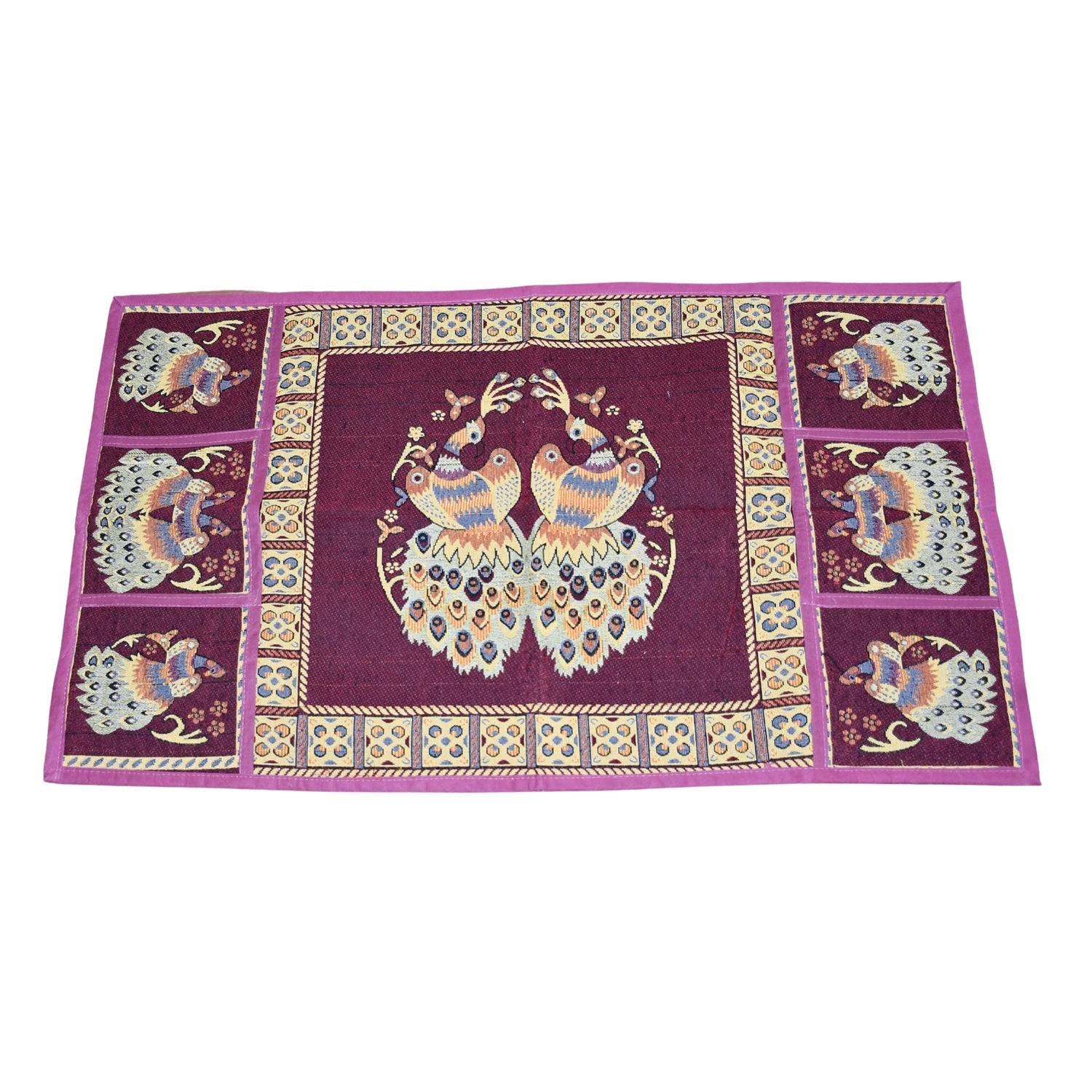 Cotton Fridge Top Cover with Side Pockets for Home Decor (100×60 CM) signaturekarts
