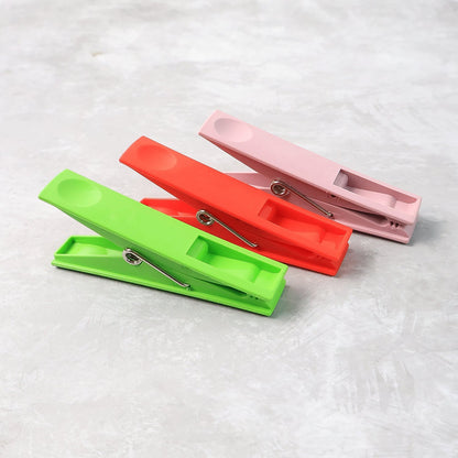 Cloth Clips Set of 12 – Strong Grip Plastic Laundry Pegs with Stainless Steel signaturekarts