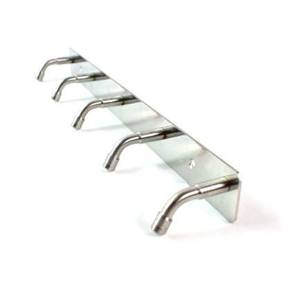 Stainless Steel Wall Mounted Coat 5 Hook Rack (26x3 / 1 Pc) Signature kart