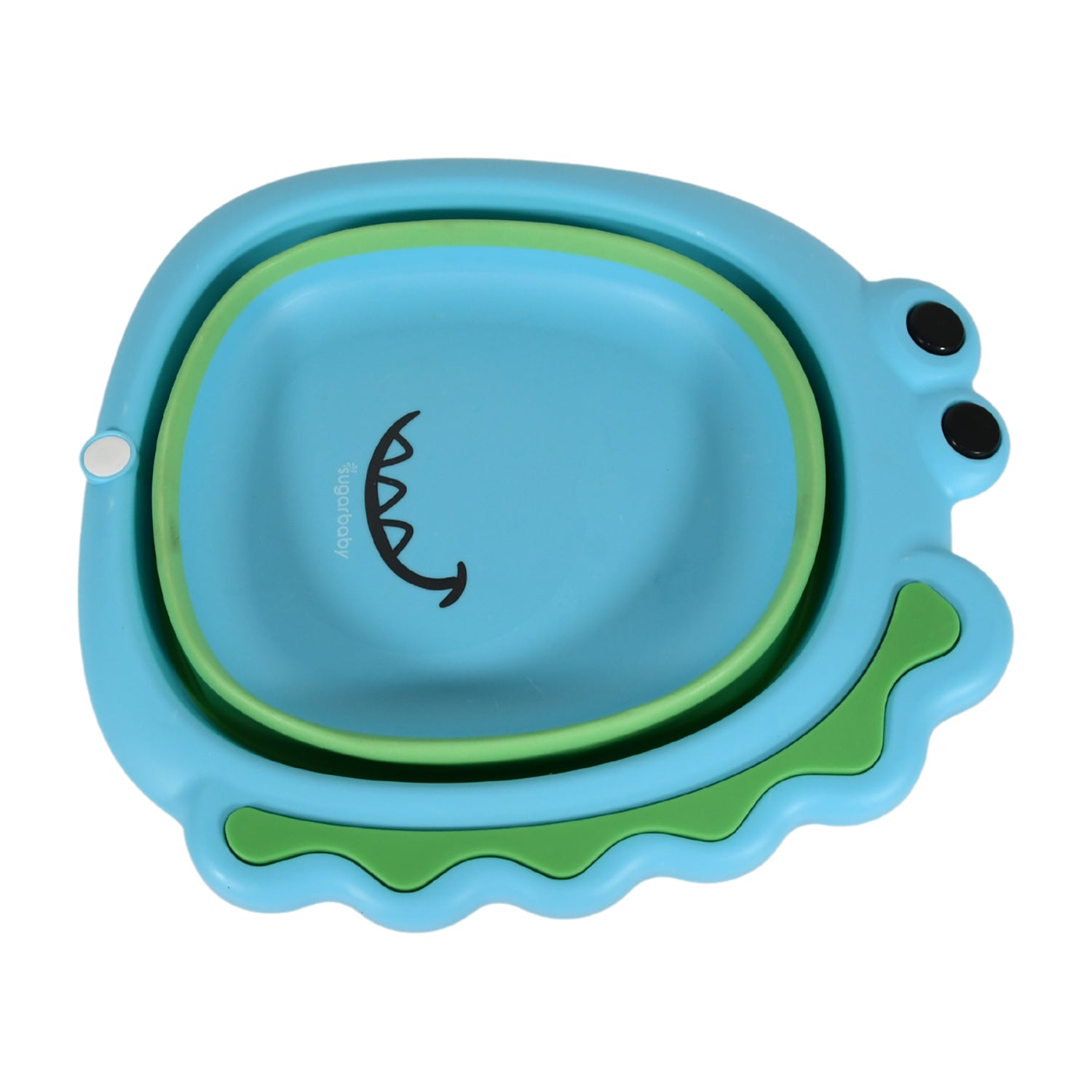 Frog Shape Foldable Baby Wash Basin – Space-Saving Face Washing Tub (33×31cm) signaturekarts