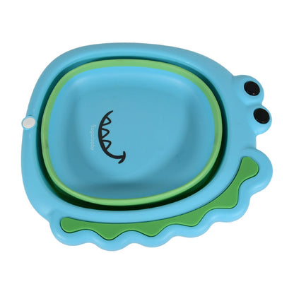 Frog Shape Foldable Baby Wash Basin – Space-Saving Face Washing Tub (33×31cm) signaturekarts
