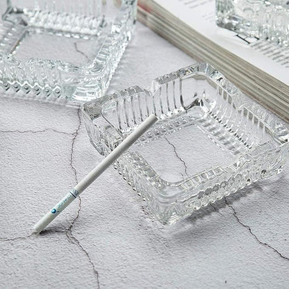 Square Glass Misti Crystal Quality Cigar Cigarette Ashtray Your Brand