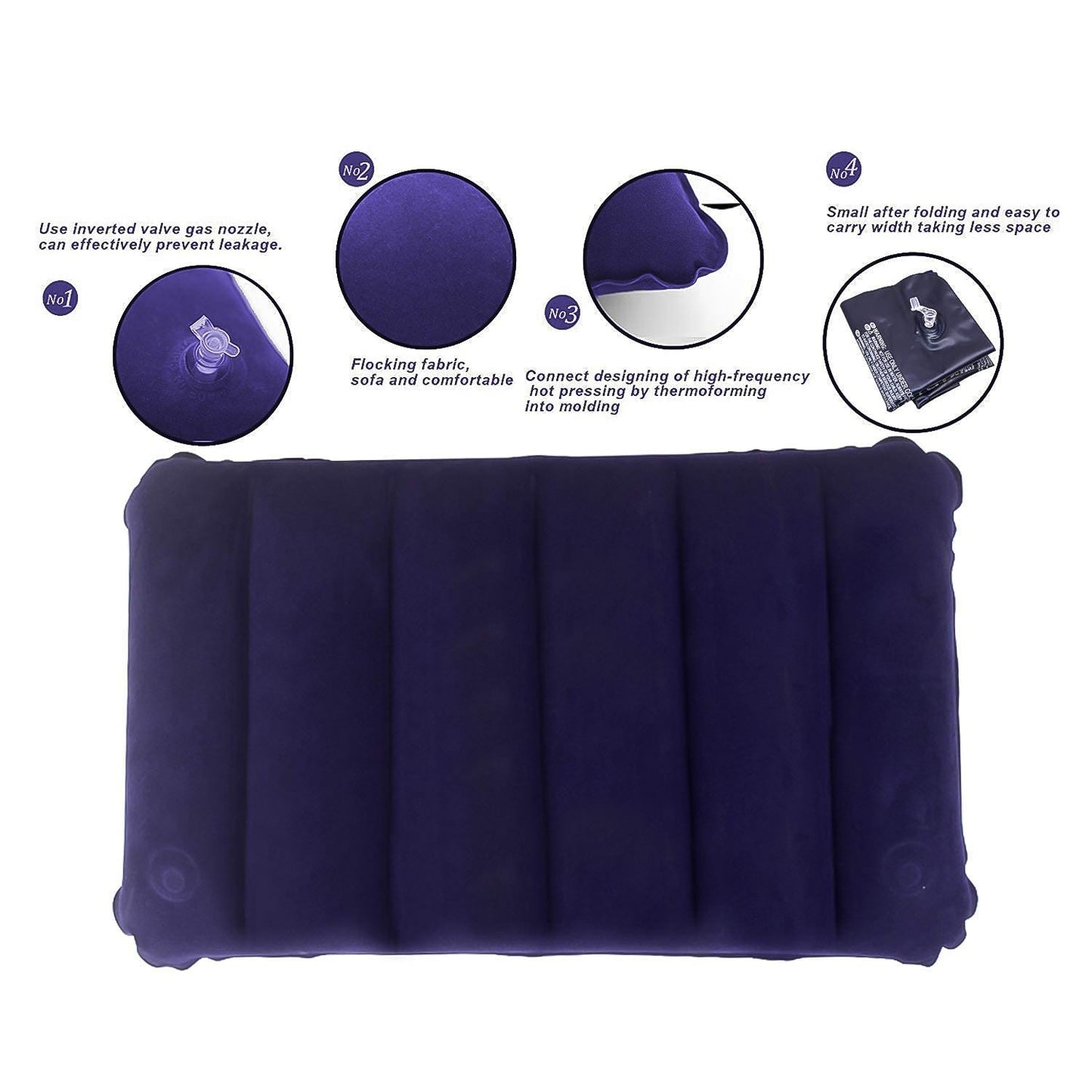 Velvet Air Inflatable Travel Pillow (Blue) Signature Kart
