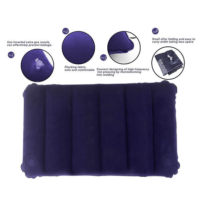 Velvet Air Inflatable Travel Pillow (Blue) Signature Kart
