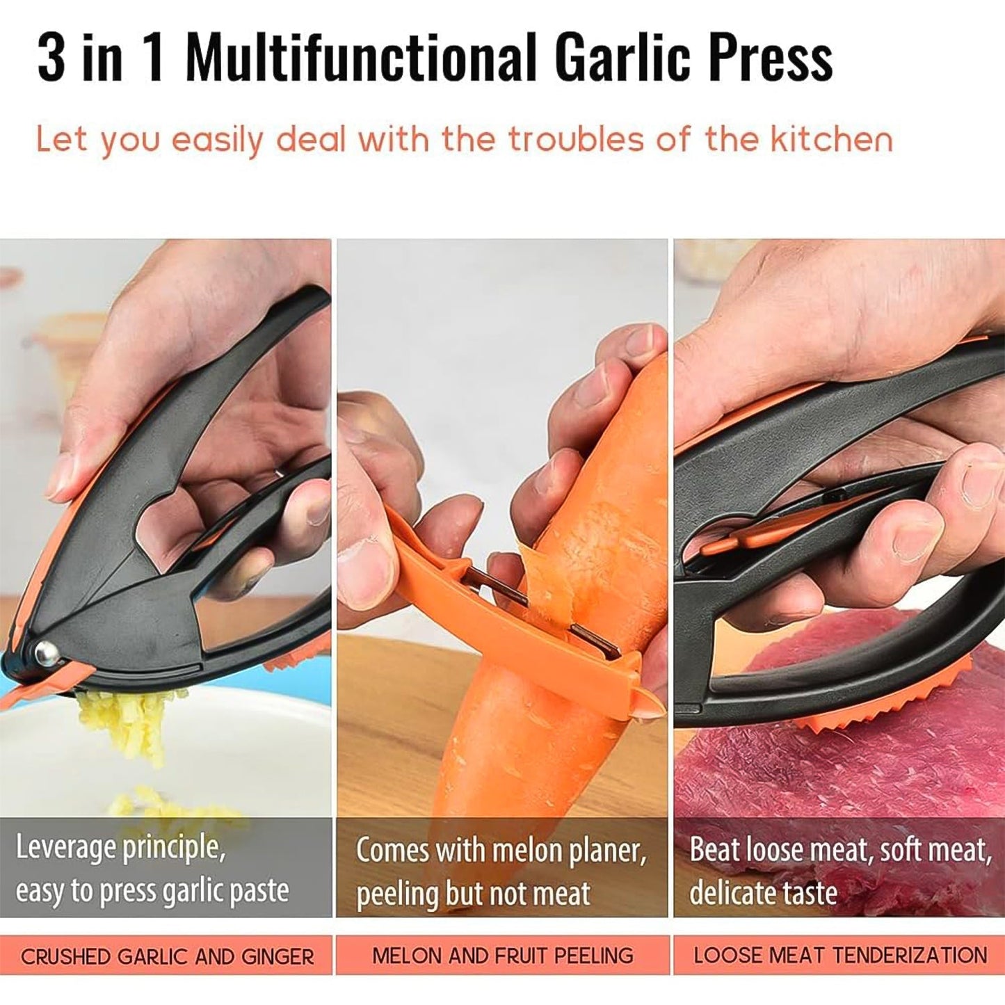 Multifunctional Garlic Press, Garlic Mincing & Crushing Tool (1 Pc) Signaturekarts
