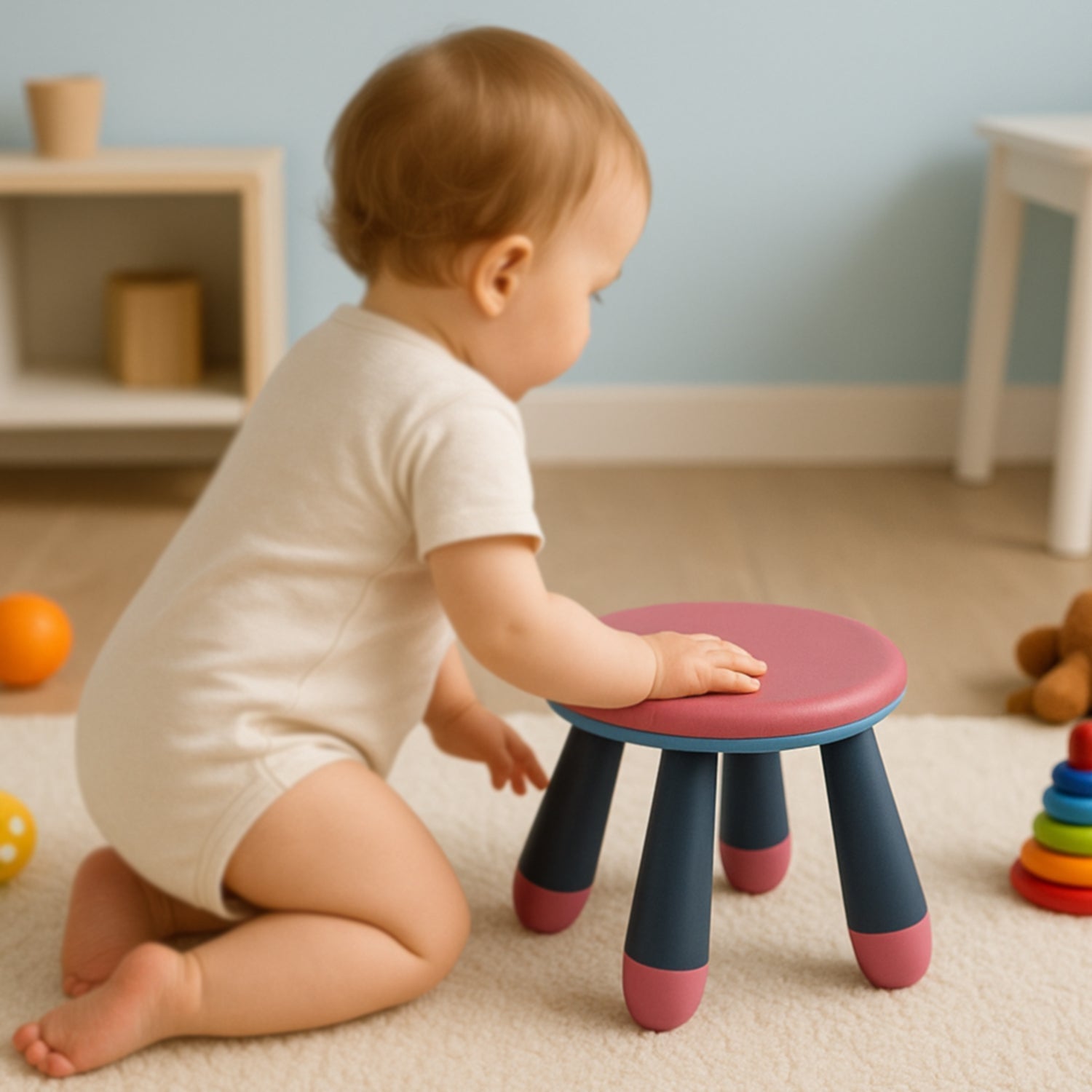 Foldable Baby Stool used in all kinds of places, specially made for kids Your Brand