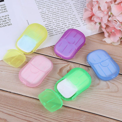 Travel Paper Soap Sheet with Mini Box (20 Sheets in a Pack Approx / Mix Color) Signaturekarts