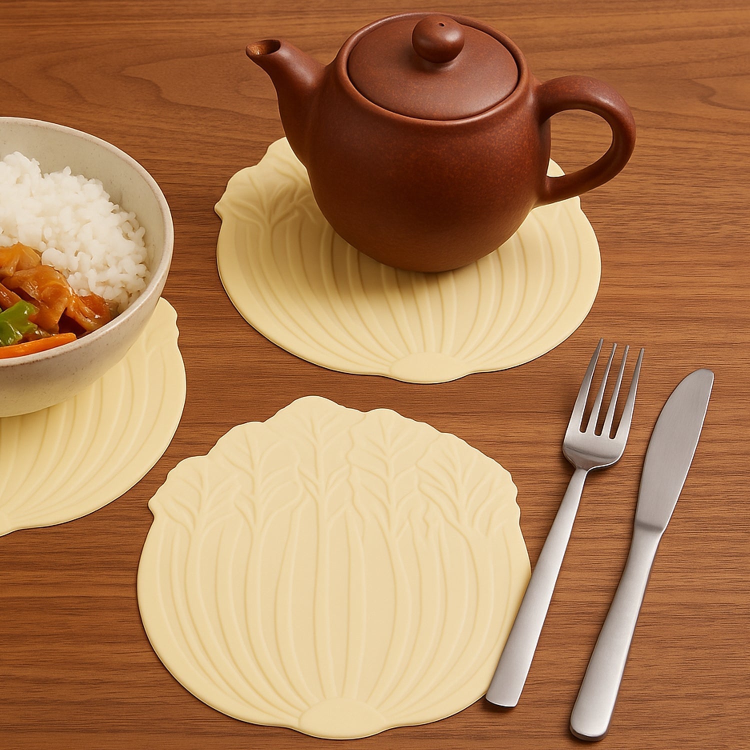 Silicone Leaf Design Coaster Set (2 Pc) Signature kart