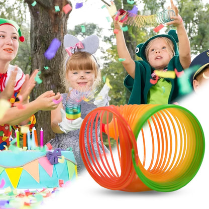 Rainbow Slinky Spring Toy – Compact Fun Toy for Kids & Adults, Gift-Friendly signaturekarts