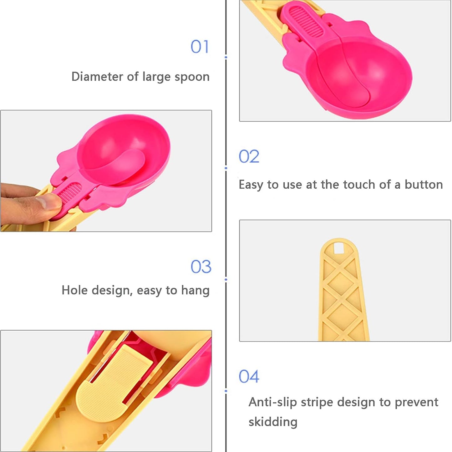 2-Piece Plastic Ice Cream & Watermelon Scooper with Trigger Dipper signaturekarts