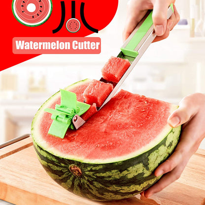 Stainless Steel Washable Watermelon Cutter – Windmill Slicer & Peeler signaturekarts
