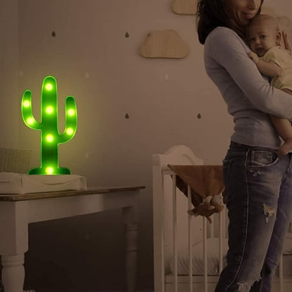 LED Cactus Light, LED Desk Lamp, LED Table Lamp (1 Pc / Battery not Included) Signaturekarts