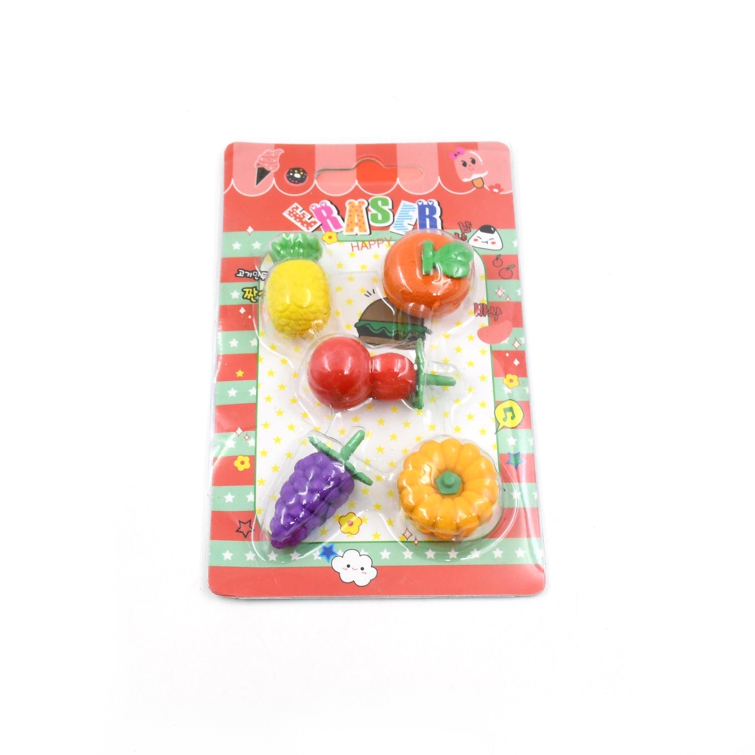3D Mix Design Fancy & Stylish Colorful Erasers (1 Set) signaturekarts