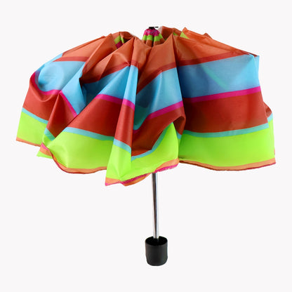 3-Fold Sun & Rain Protective Solid Foldable Umbrella, (1 Pc / Mix Design) Signature Kart
