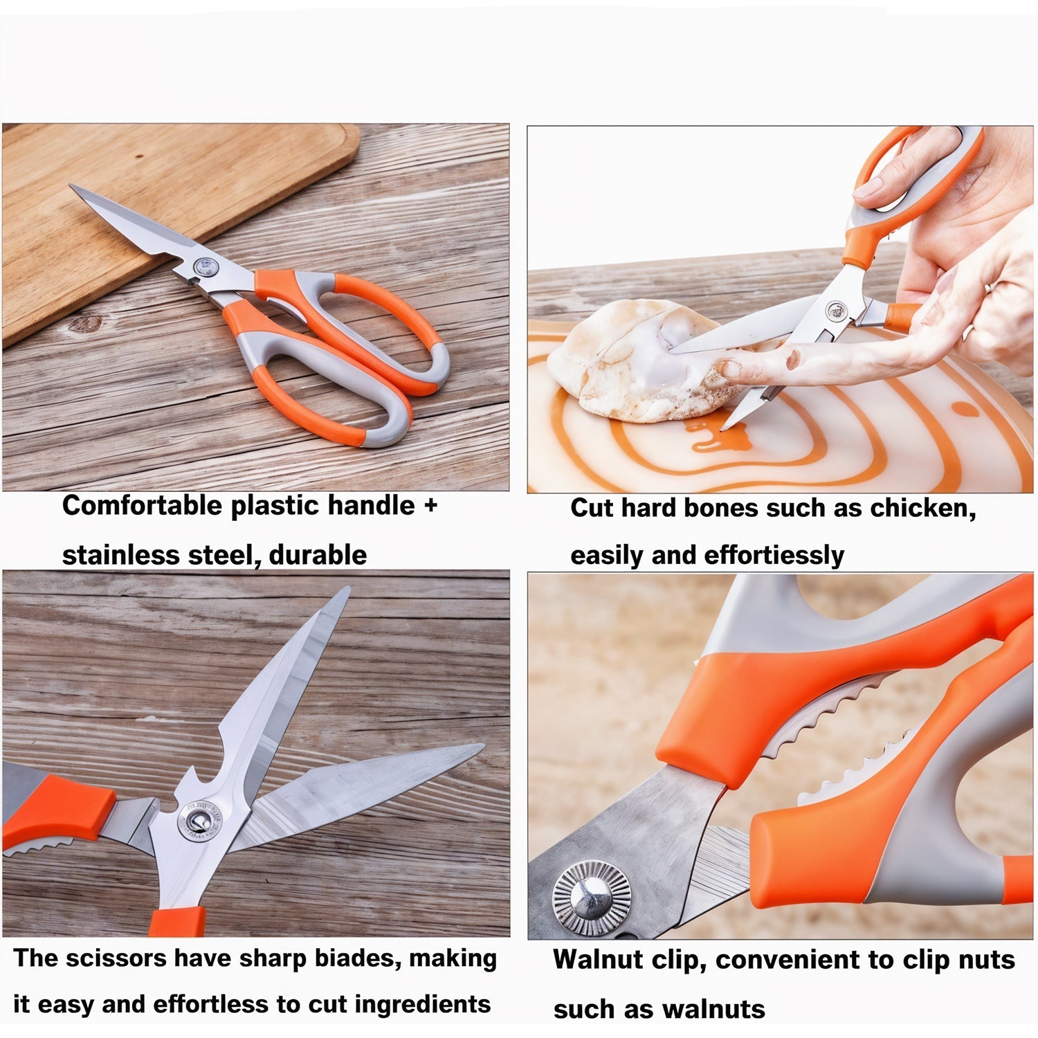 SpaceMulti-Function Kitchen Scissors for Veggies, Meat & Seafood with Bottle Opener signaturekarts