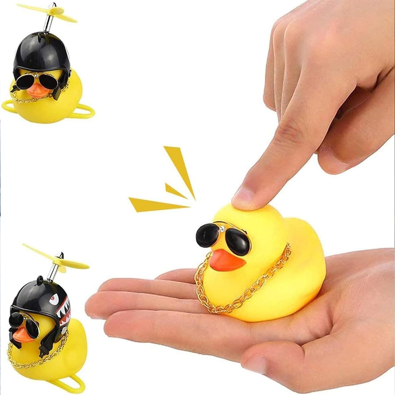 Beautiful Duck Car Ornaments Duck Bicycle Bell Propeller Helmet (1 Pc / Mix Design) Signaturekarts