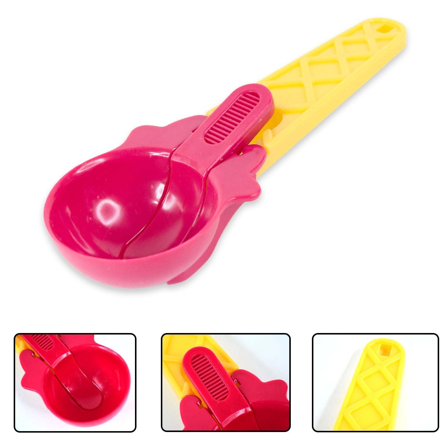 1-Piece Plastic Ice Cream & Watermelon Scooper with Trigger Dipper Signature kart