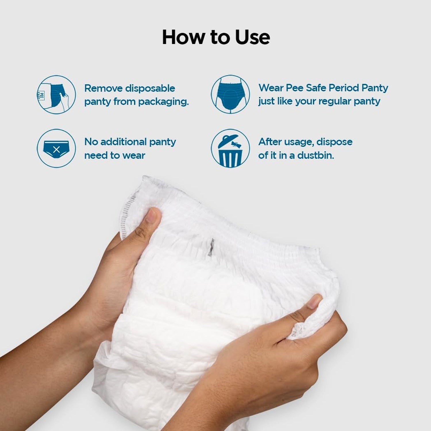 Women’s Emergency Travel Kit with Seamless Underwear Pantyliner  10 Pcs signaturekarts