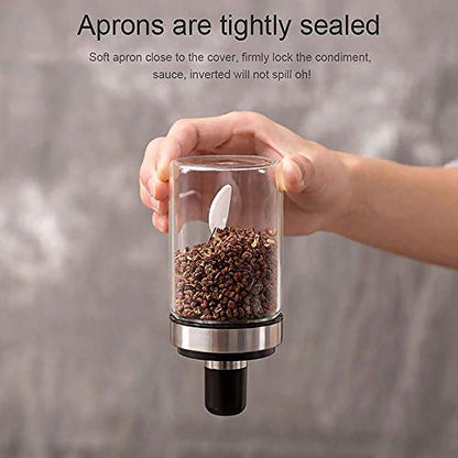 Transparent Glass Oil Dispenser 500 ML Bottle Set of 2, Spice Jar 250 ML Set of 3, Oil Bottle for Kitchen, Oil & Vinegar Storage Glass Bottle, Glass Container for Spice, Masala (5 Pcs Set) signaturekarts