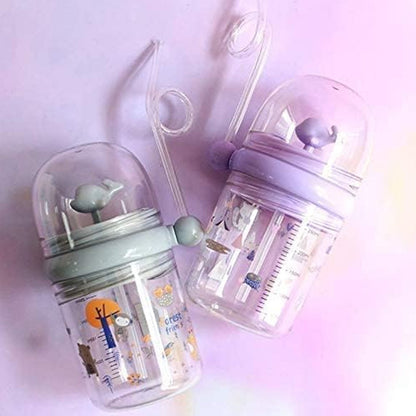 Whale Spray Sippy Cup (1 Pc): Straw, Lid, Spill-Proof, Fun Water Play Signaturekarts