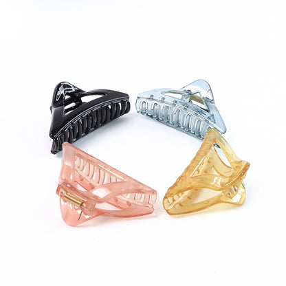 Triangle Shape Mix Color Plastic Hair Claw Clip for Women and Girls – 1 Pc Signature kart