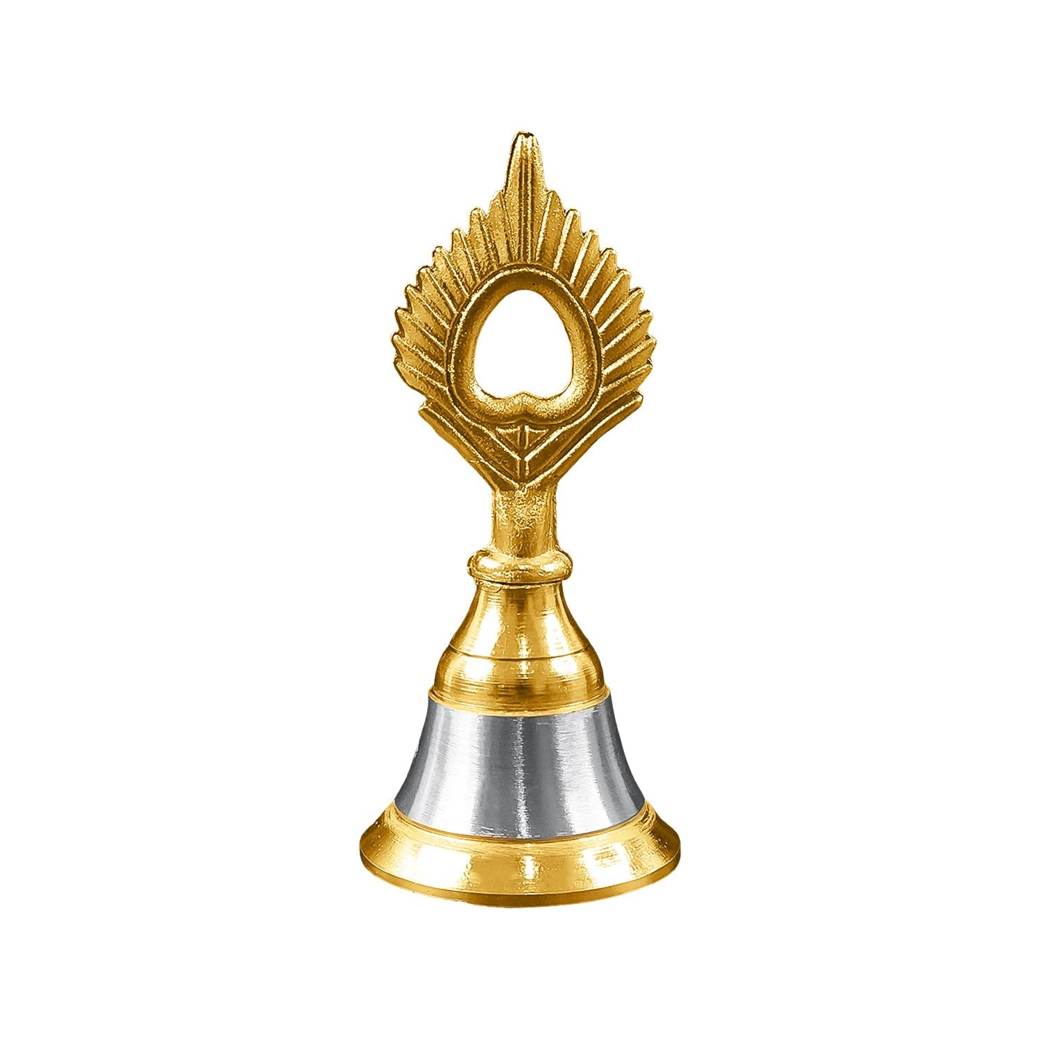 Brass and Steel Temple Ghanti (Pooja Bell) – Decorative Spiritual Accessory signaturekarts