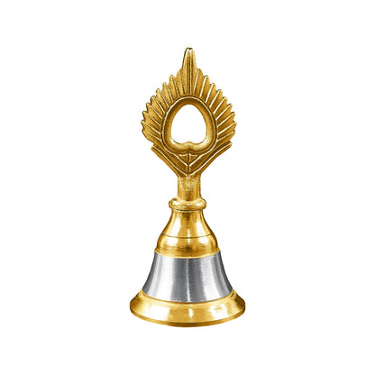 Brass and Steel Temple Ghanti (Pooja Bell) – Decorative Spiritual Accessory signaturekarts