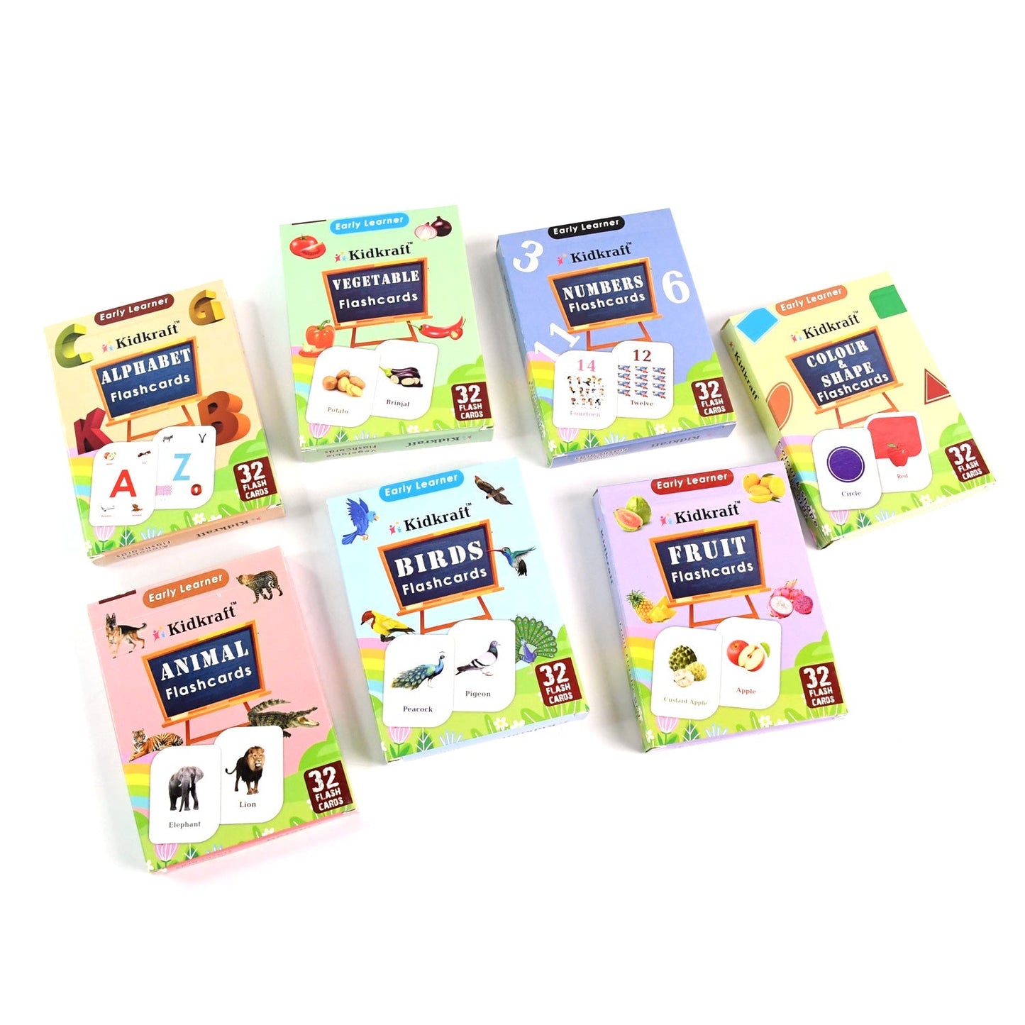 7-in-1 Kidkraft Early Learner Flashcard Combo Set ( 224 PC  CARD) Signature kart