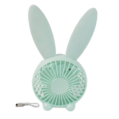 Cute Rabbit USB Desk Fan for Kids & Camping (1 Pc, Plastic, Mist Air) Signature kart