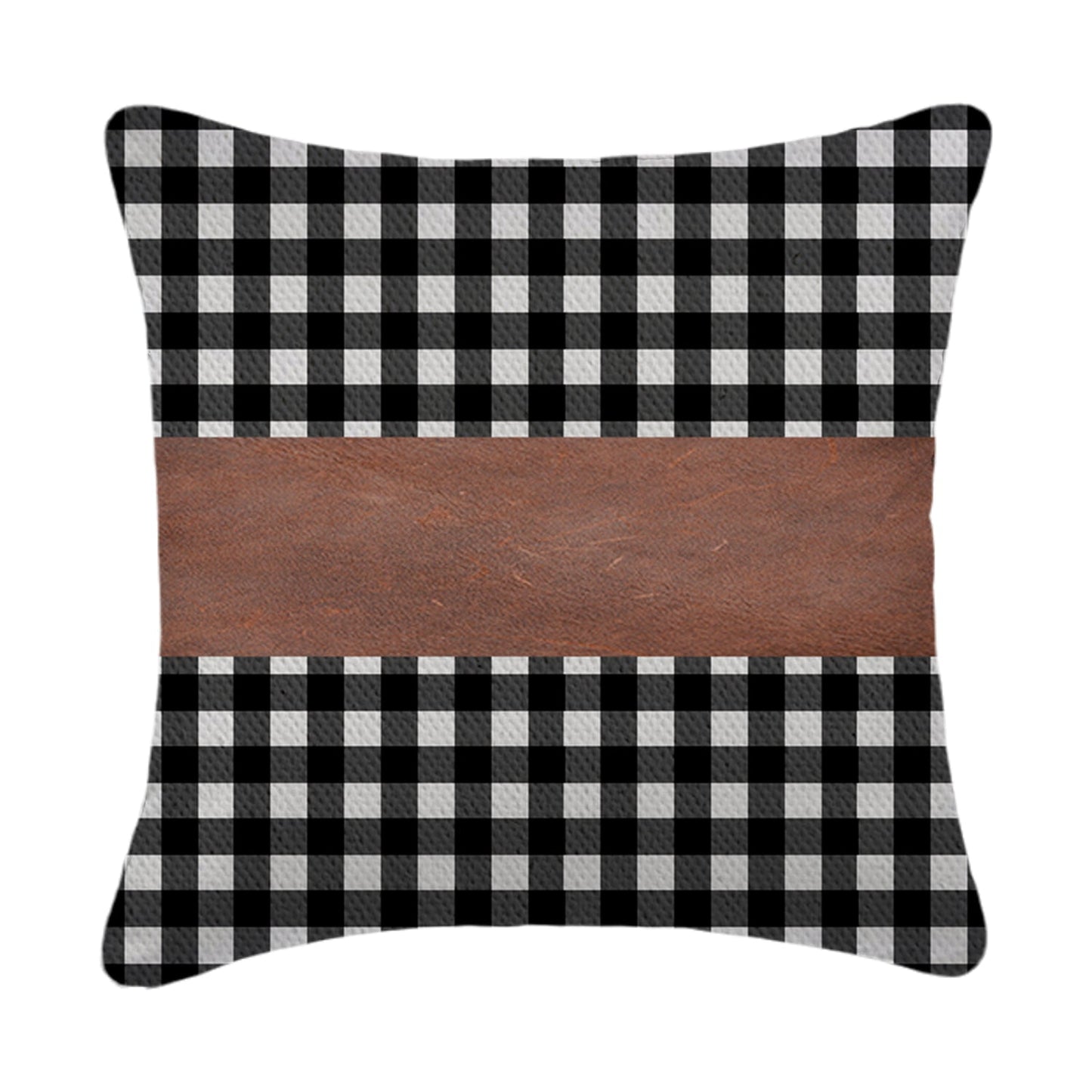 Pillow Covers, Leather & Cotton Cushion Covers (17 × 17 Inch / 1 Pair / 2 Pc) Signaturekarts