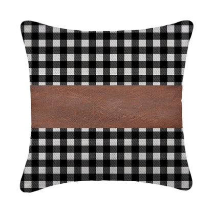 Pillow Covers, Leather & Cotton Cushion Covers (17 × 17 Inch / 1 Pair / 2 Pc) Signaturekarts