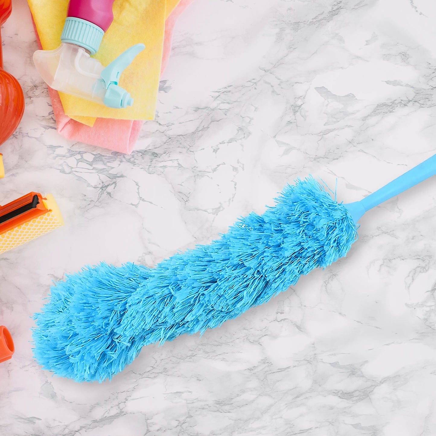 Adjustable Long Handle Microfiber Dust Brush – Foldable Ceiling & Appliance Cleaner signaturekarts