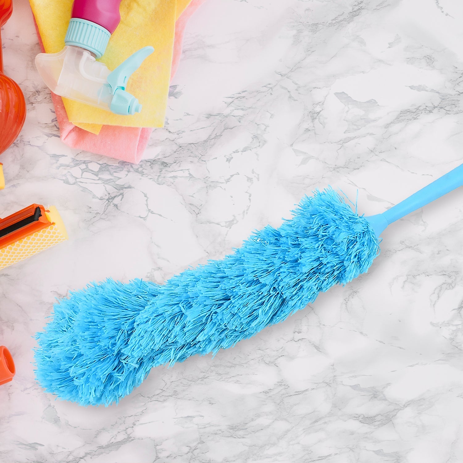 Adjustable Long Handle Microfiber Dust Brush – Foldable Ceiling & Appliance Cleaner signaturekarts
